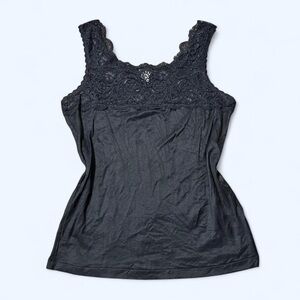 Goth Black Lace Tank Top by Cuddl Duds!
